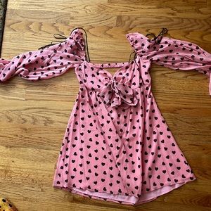 Super sweet pink and black heart print mini from FLL